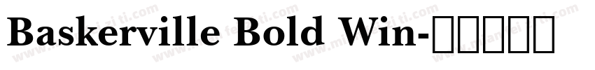 Baskerville Bold Win字体转换